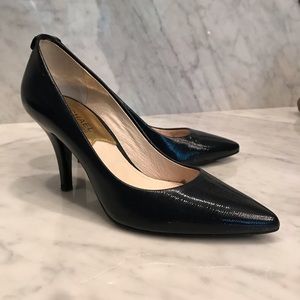Navy blue textured low MK heels MAKE OFFER!